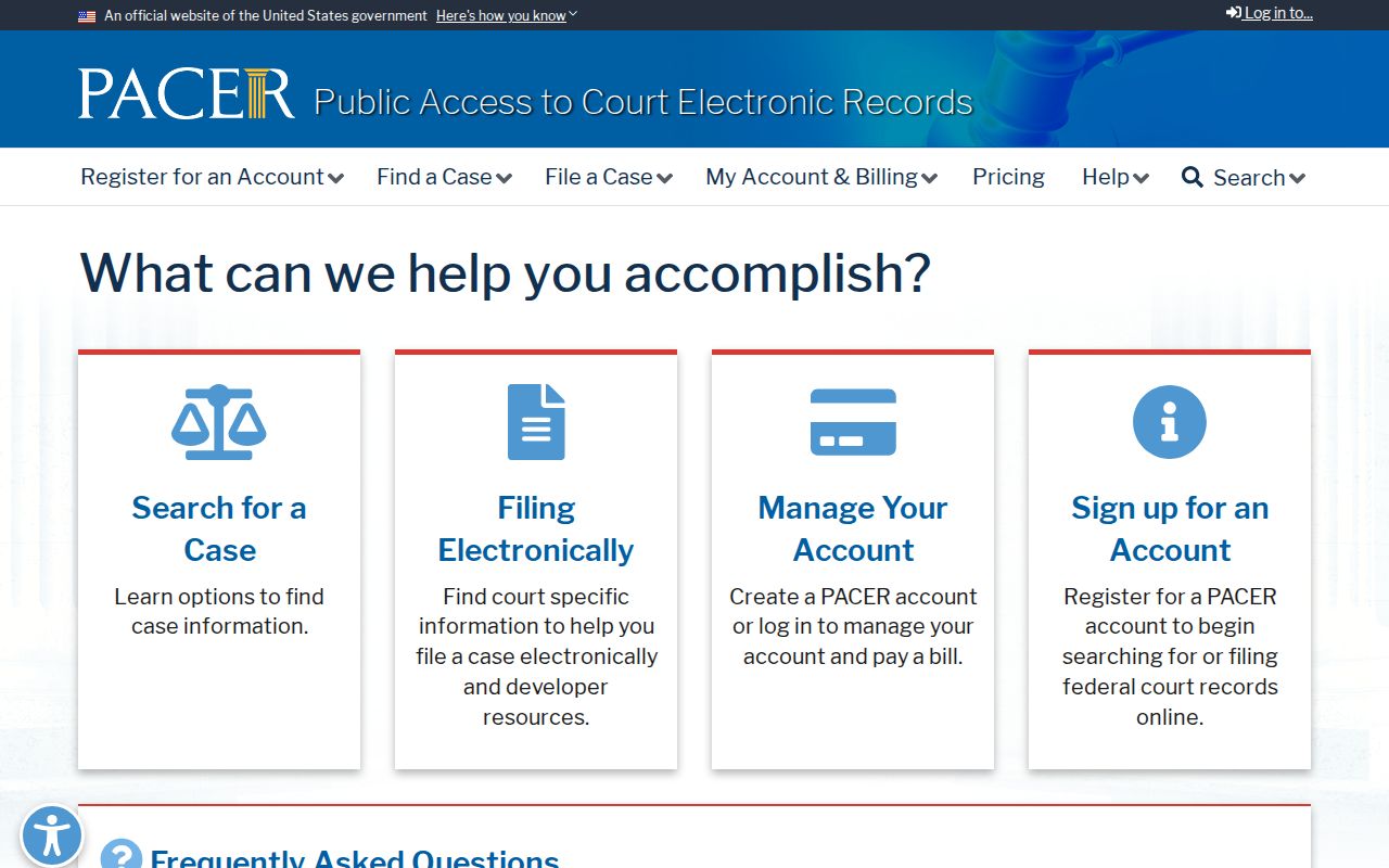 Ida County federal criminal court case search through PACER