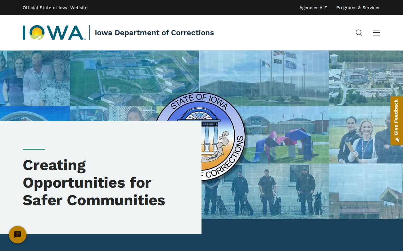 Iowa Department of Corrections source for Ida County custody records